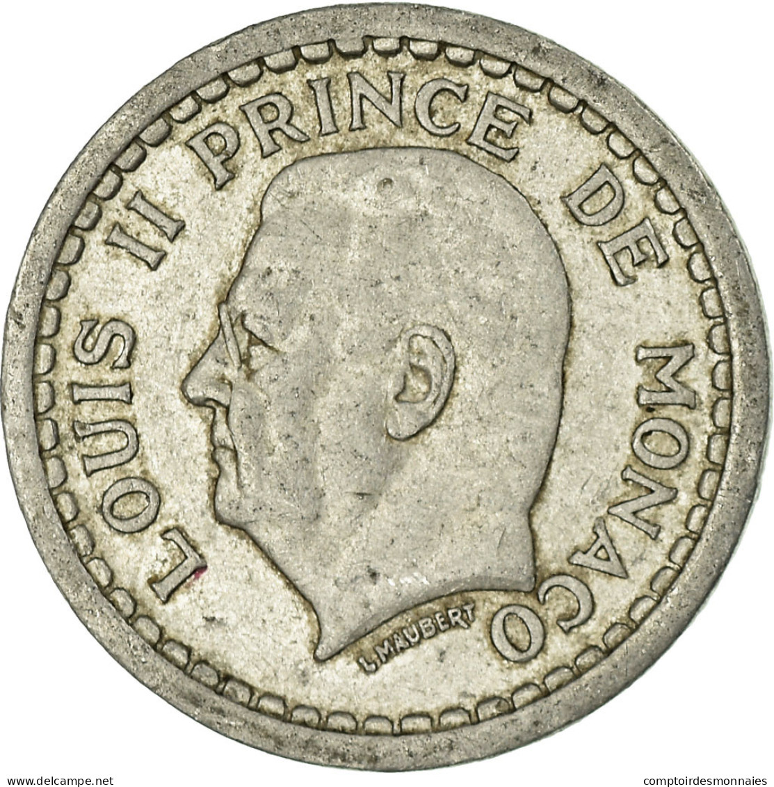 Monnaie, Monaco, Louis II, Franc, Undated (1943), TTB, Aluminium, Gadoury:MC131 - 1922-1949 Louis II