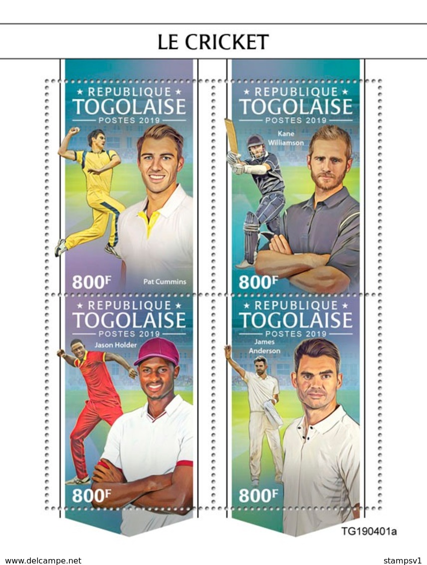 Togo. 2019 Cricket. (0401a)  OFFICIAL ISSUE - Cricket