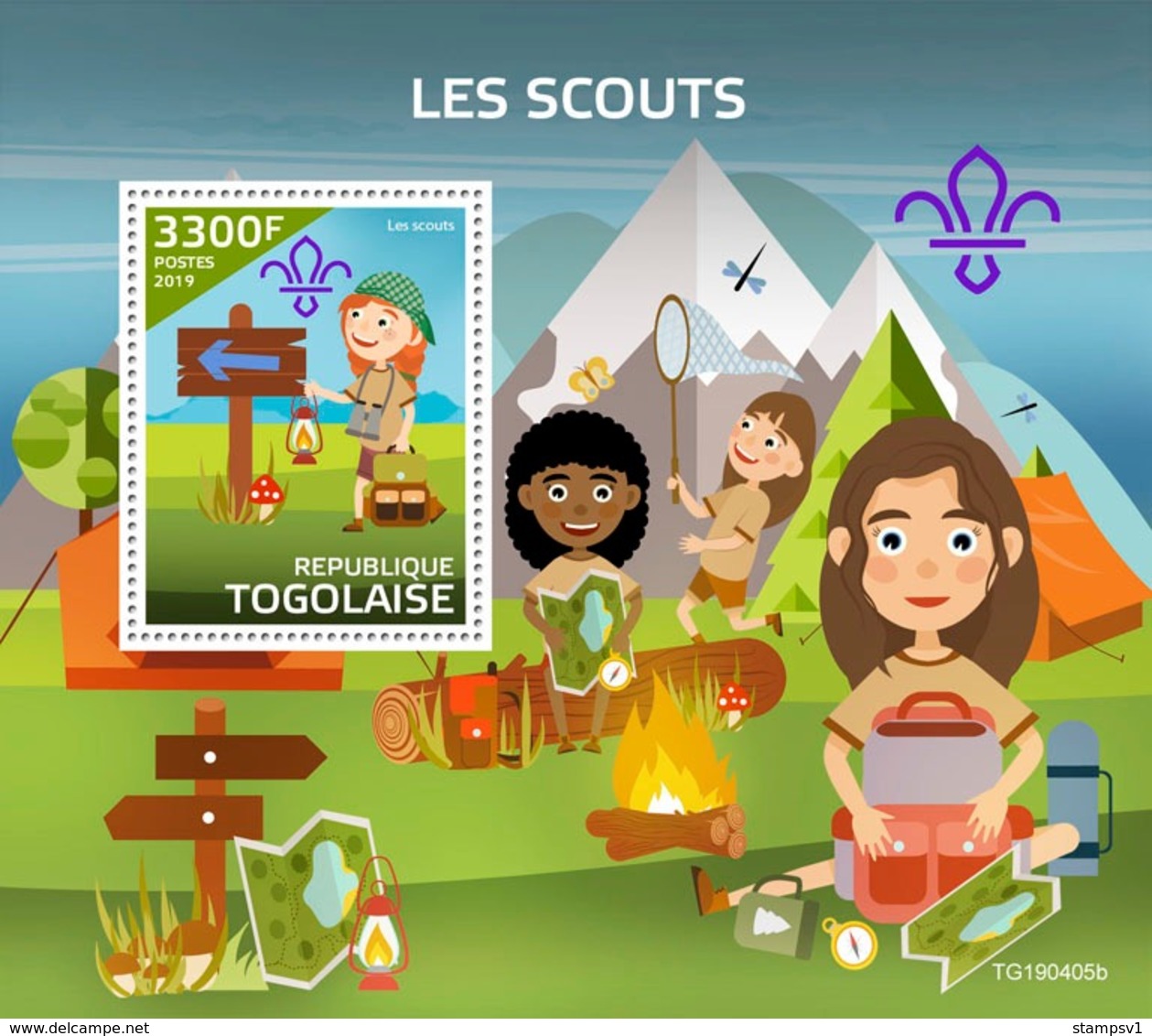Togo. 2019 Scouts. (0405b)  OFFICIAL ISSUE - Nuovi