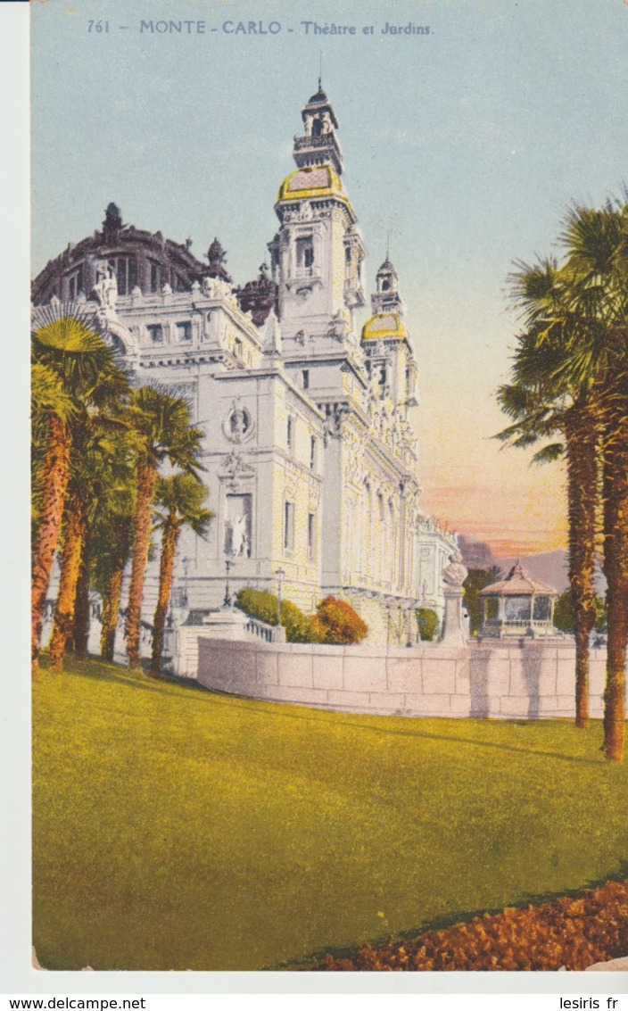 CP - PHOTO - MONTE CARLO - THÉÂTRE ET JARDINS - 761 - GILETTA - Opernhaus & Theater