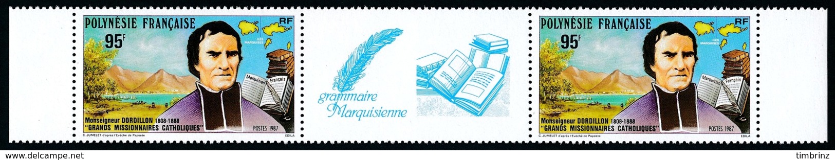 POLYNESIE 1987 - Yv. 292A à 294A (292 à 294 En Tryptiques) **   Faciale= 5,29 EUR - Missionnaires  ..Réf.POL24539 - Ungebraucht