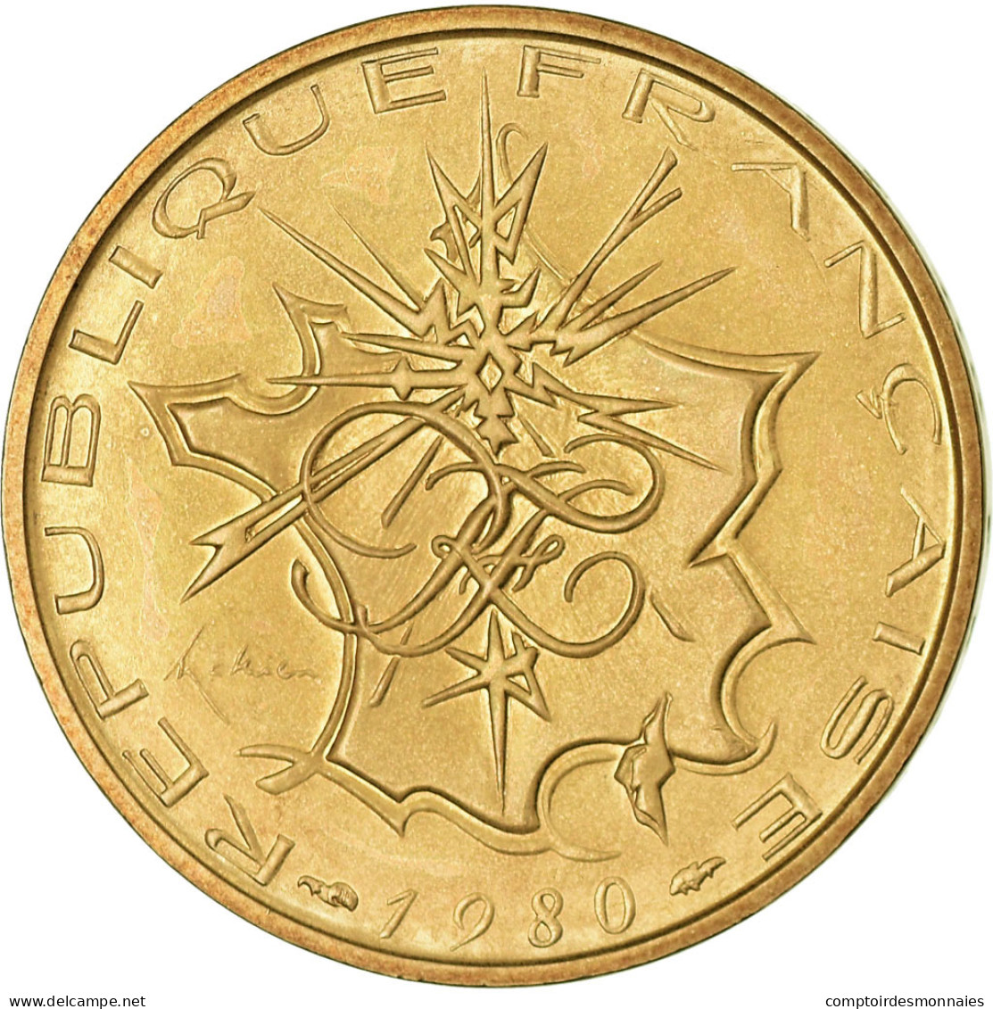 Monnaie, France, Mathieu, 10 Francs, 1980, Paris, FDC, Nickel-brass - K. 10 Francs