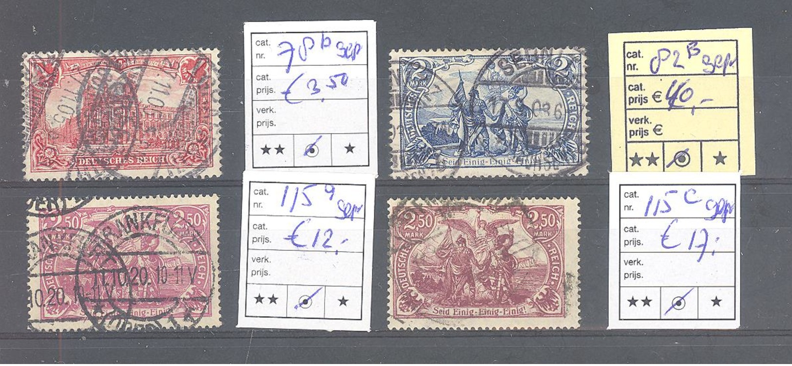 Reich  Michel # 78 B : 115 C  Gepruft - Used Stamps