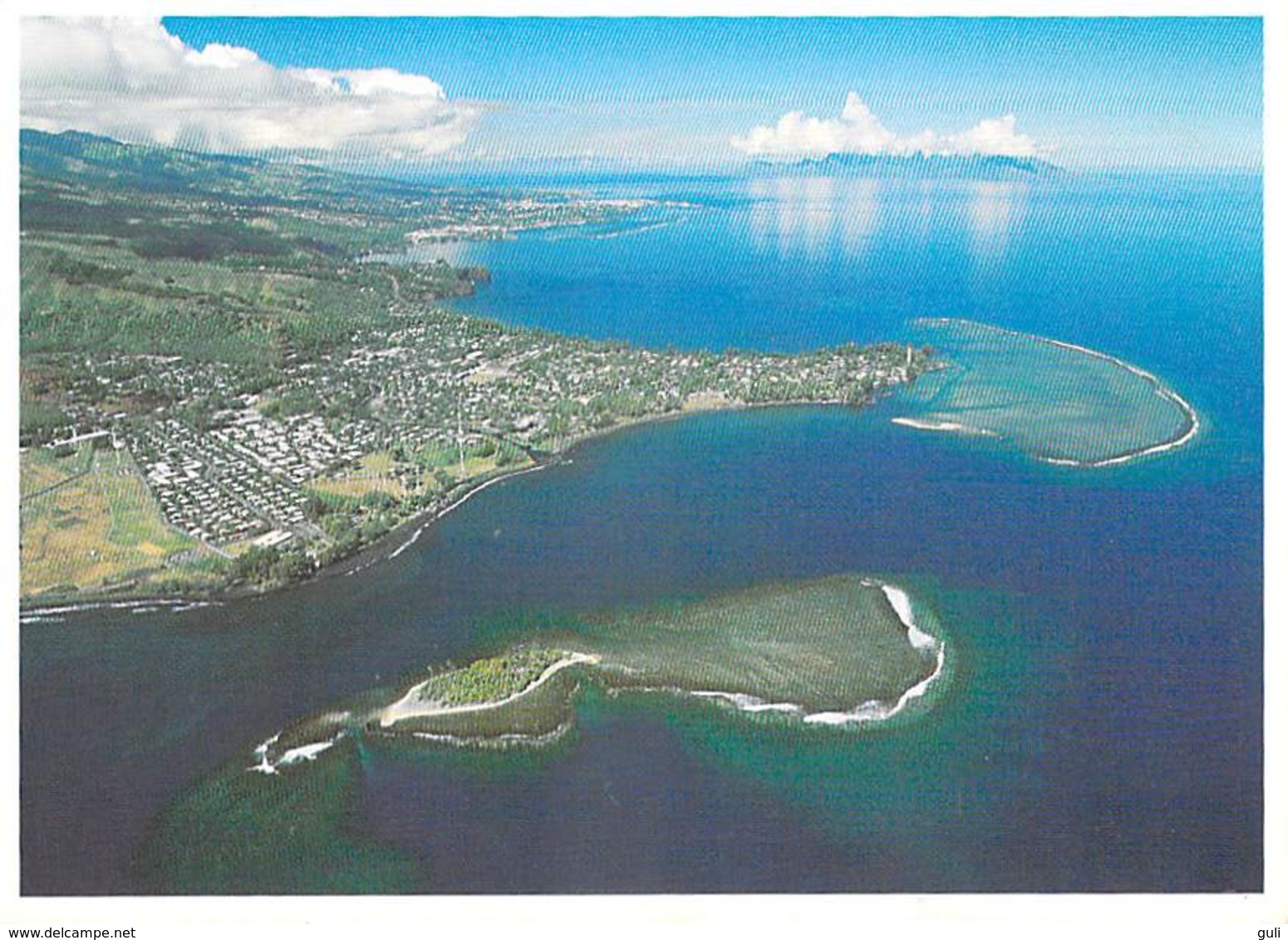 Polynésie Française- Vue Aérienne De La Commune De MAHINA Tahiti  Premier Plan îlot "AU " Pacific Promotion 768 @ - Polynésie Française