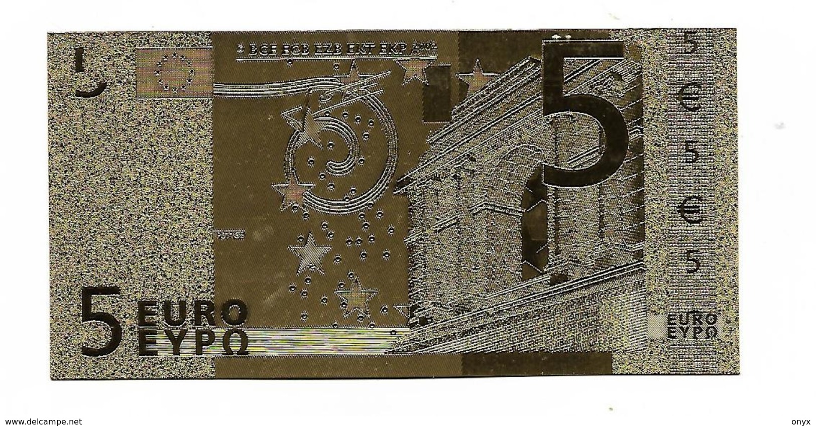 BILLET / 5 EURO EN OR FIN CARAT - NEUF - 5 Euro