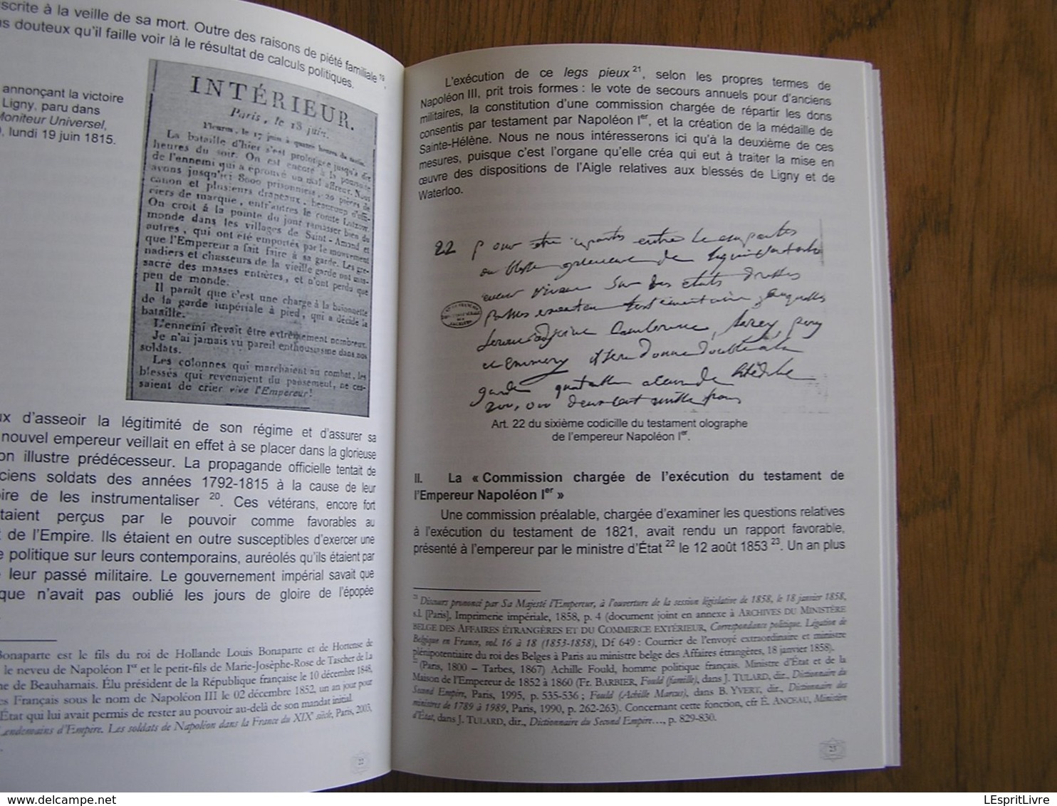 BULLETIN DES AMIS DE LIGNY N° 35 Histoire 1er EMPIRE 1815 Napoléon Manufacture Klingenthal Wallons Légataires Waterloo