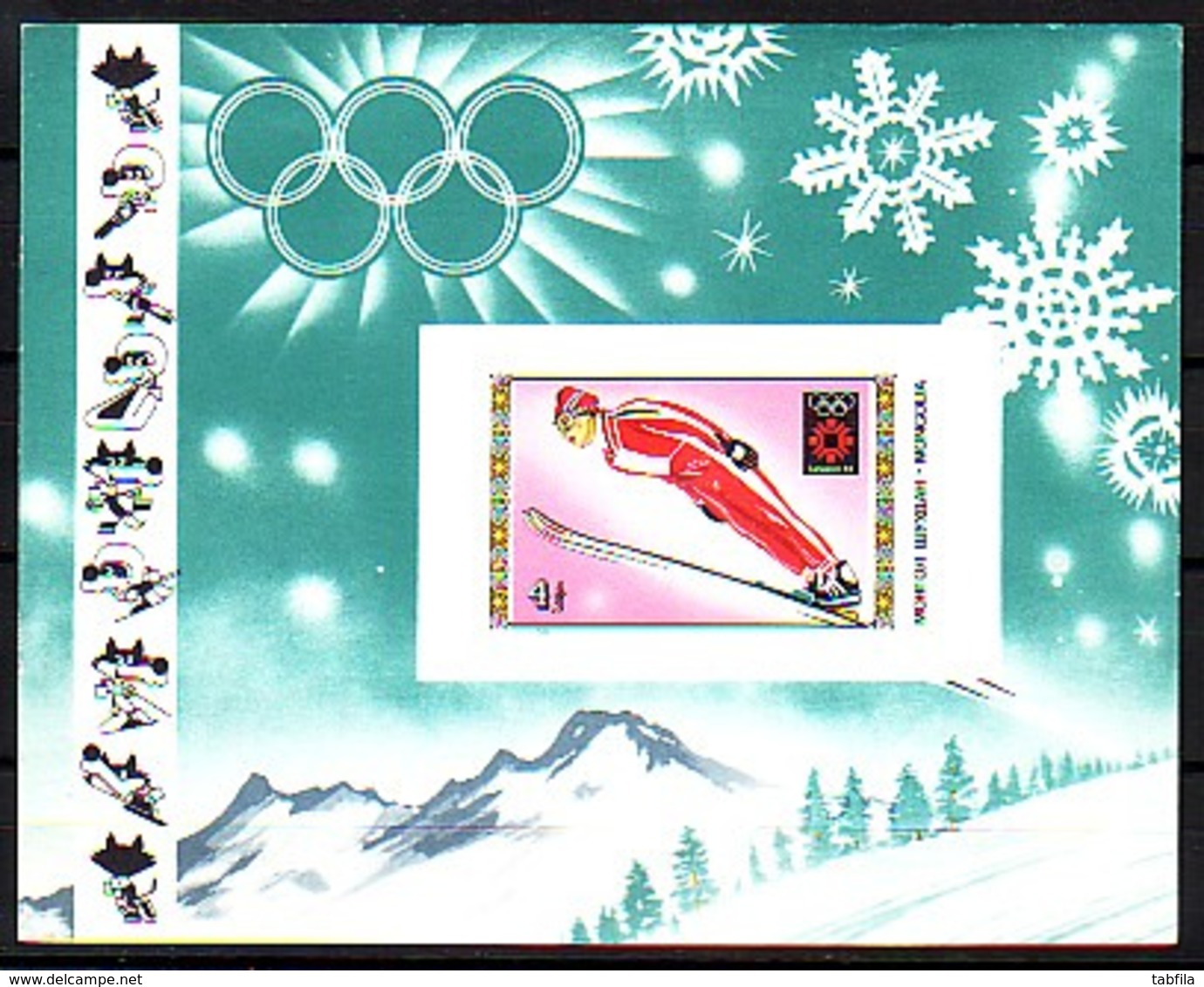 MONGOLIA - 1984 - Ski Jumping - Olimpic Games 1984 Saraevo - Bl** - Salto