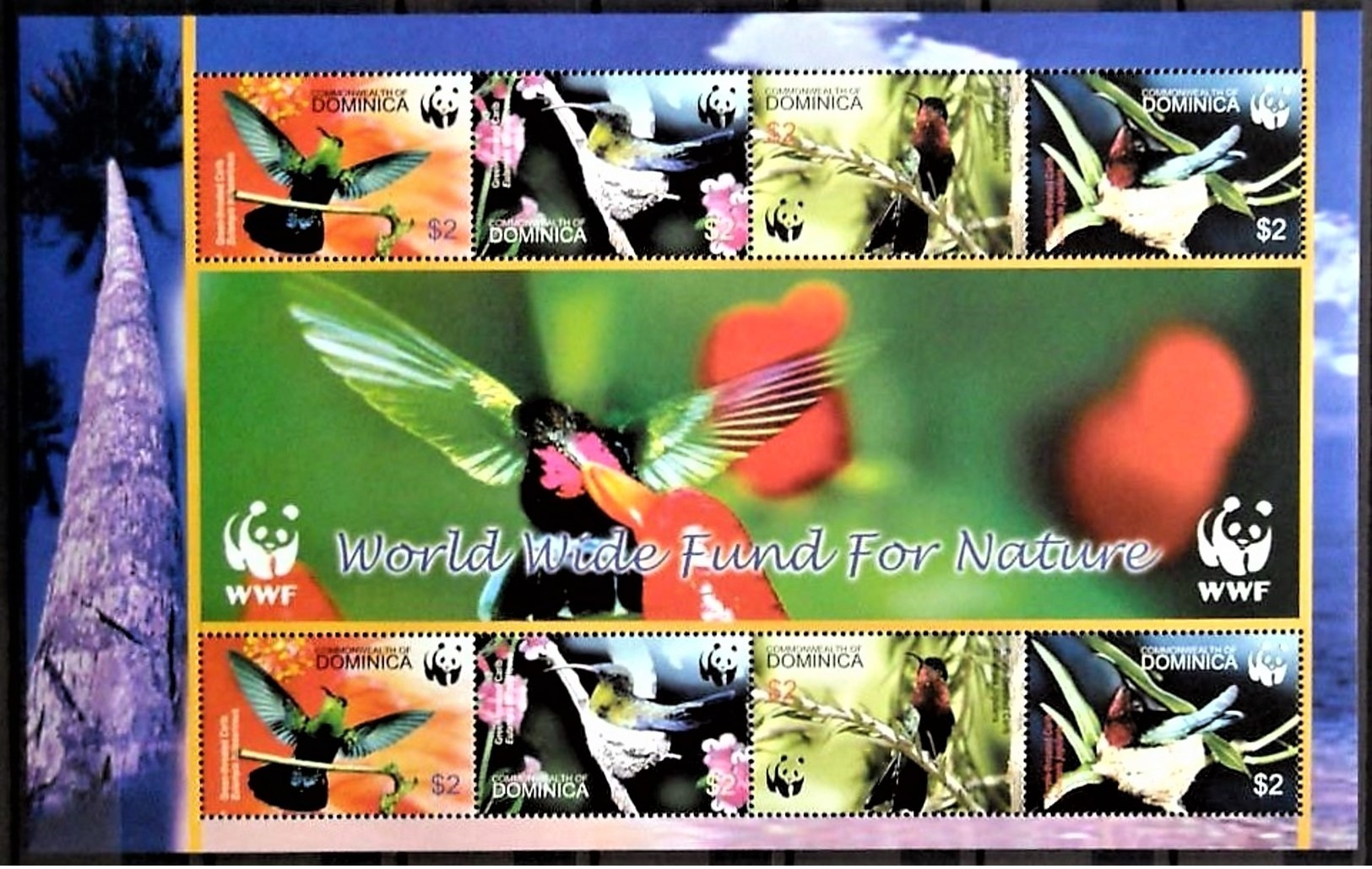 # Dominica 2005**Mi.3635-38. WWF Doctor Bird And Garnet Colobri , MNH [17;3] - Sonstige & Ohne Zuordnung