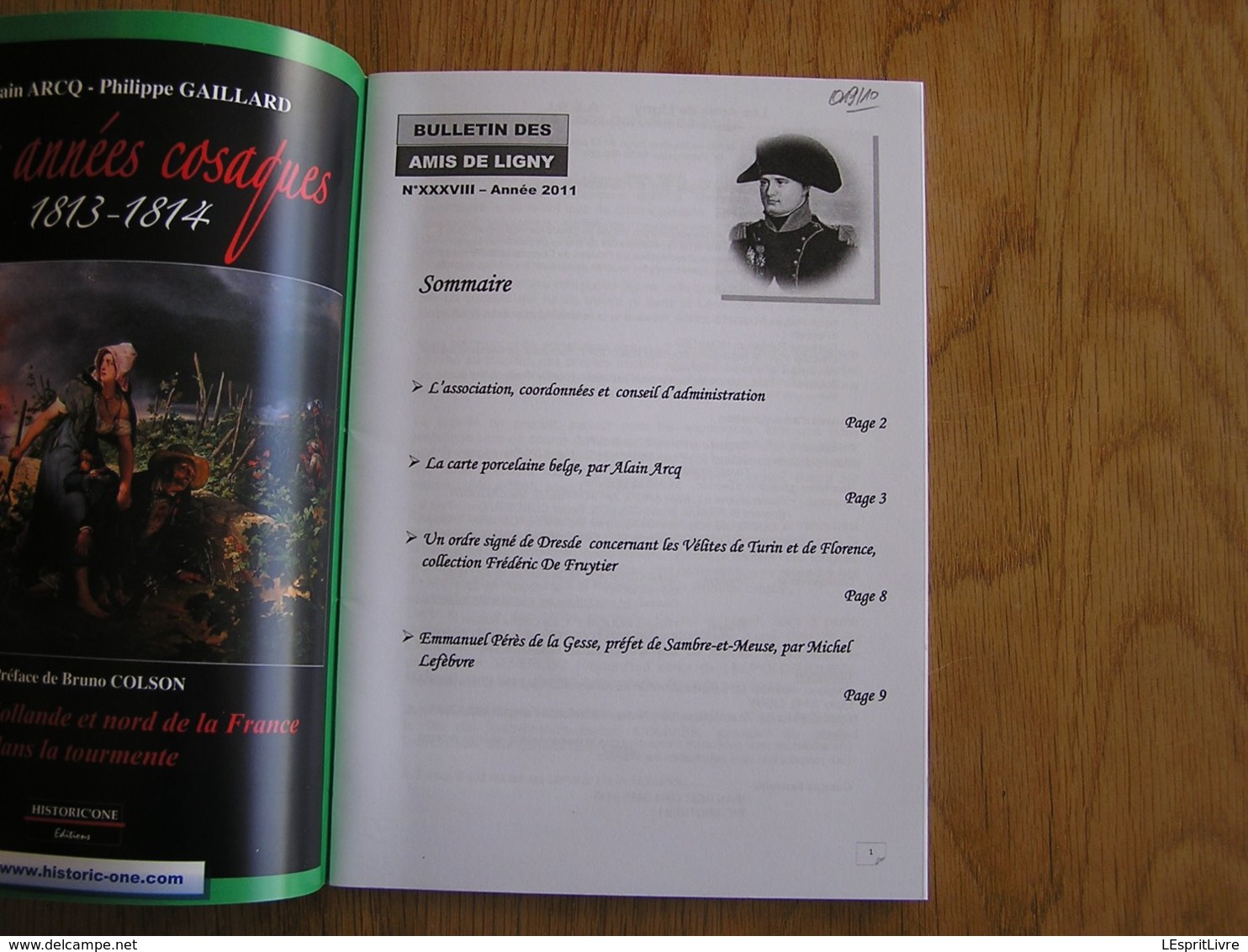 BULLETIN DES AMIS DE LIGNY N° 38 Histoire 1er EMPIRE 1815 Napoléon Carte Porcelaine Dresde Préfet Sambre Et Meuse - Histoire