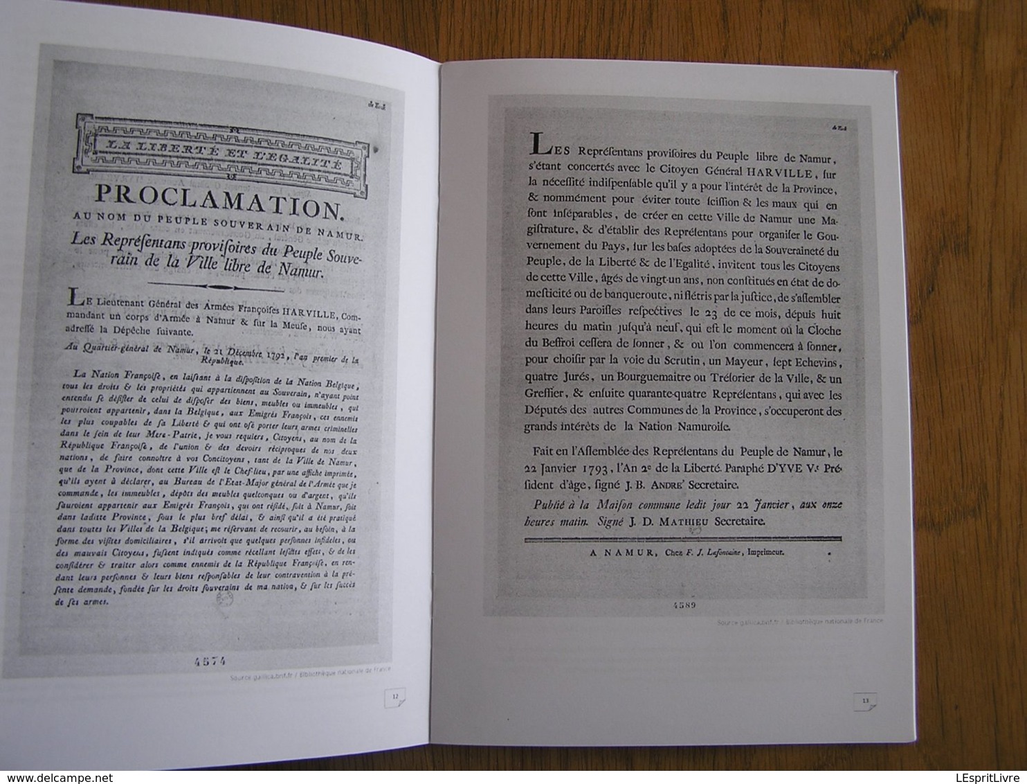 BULLETIN DES AMIS DE LIGNY N° 40 Histoire 1er EMPIRE 1815 Napoléon Général D'Harville Namur Bataille Jemappes Armée - Geschiedenis