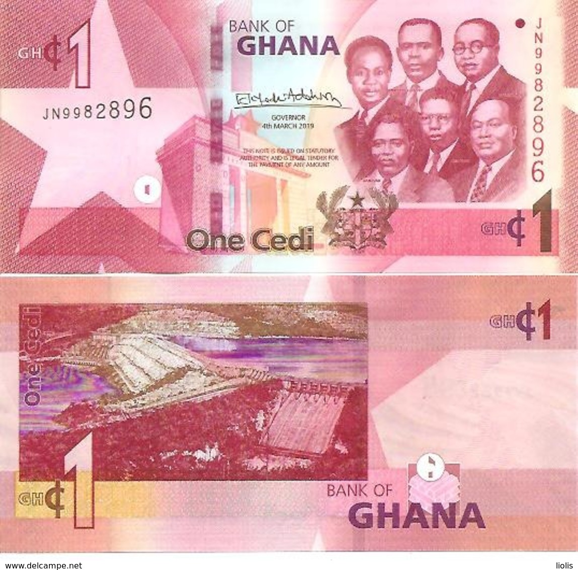 Ghana  P-new  1 Cedis  2019   UNC - Ghana