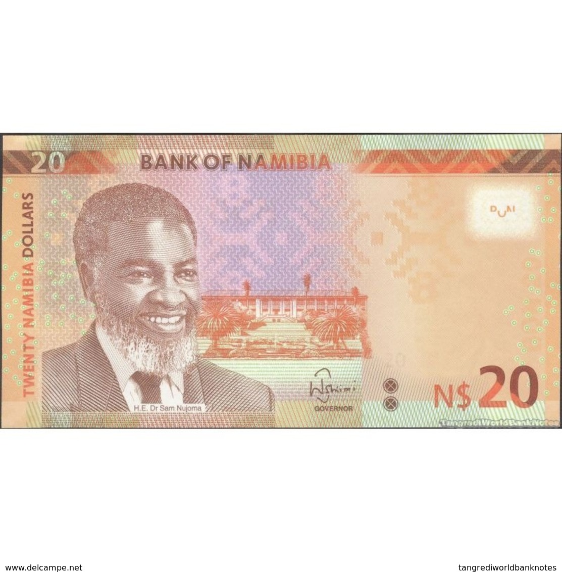 TWN - NAMIBIA 17a - 20 Dollars 2015 Prefix D - Signature: Shiimi﻿ UNC - Namibië