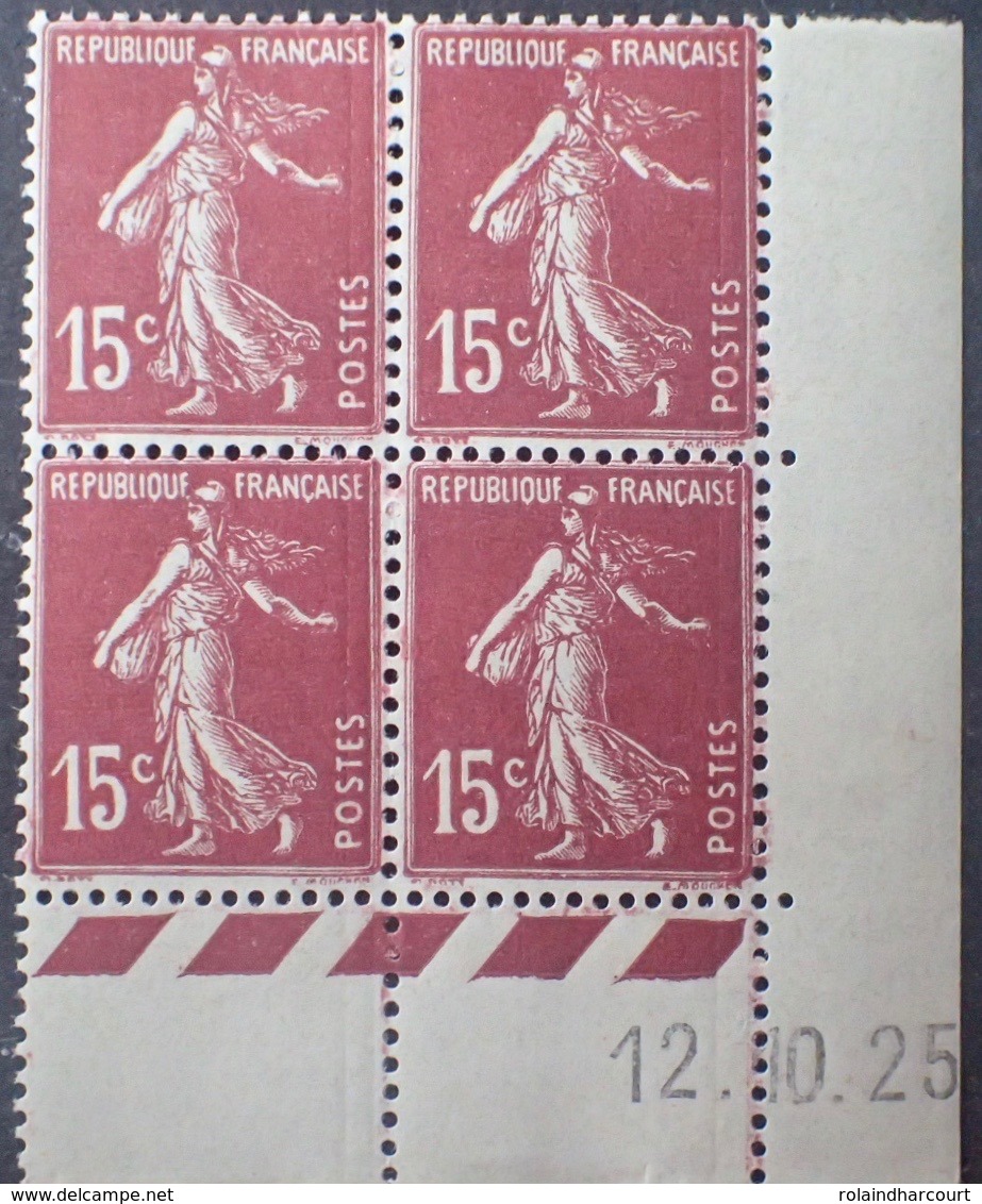 R1189/230 - 1925 - TYPE SEMEUSE - BLOC - N°189 (I) TIMBRES NEUFS** CdF Daté - ....-1929