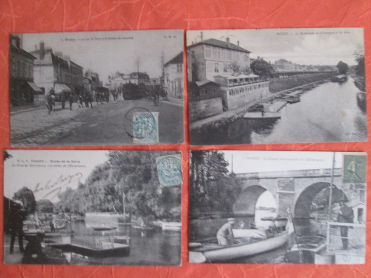 Lot De 15 Carte De Poissy . Avec Des Belles Animations . Tramway. Restaurant - Poissy