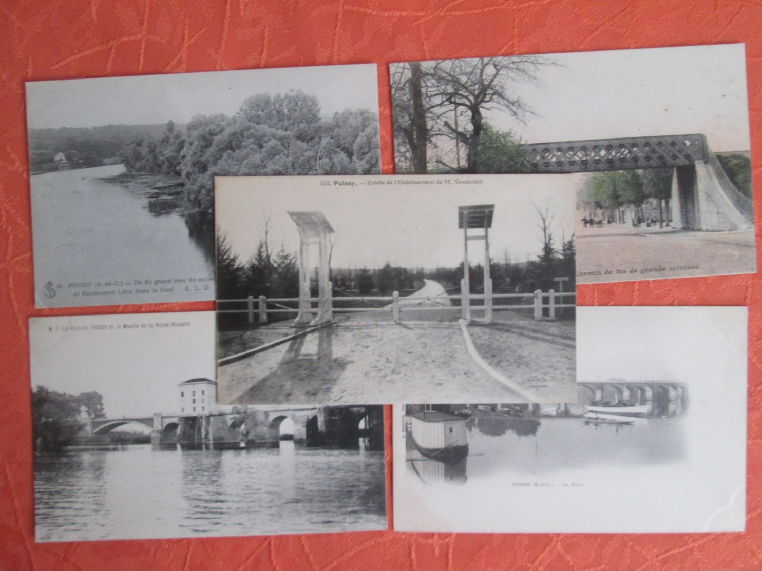 Lot De 15 Carte De Poissy . Avec Des Belles Animations . Tramway. Restaurant - Poissy