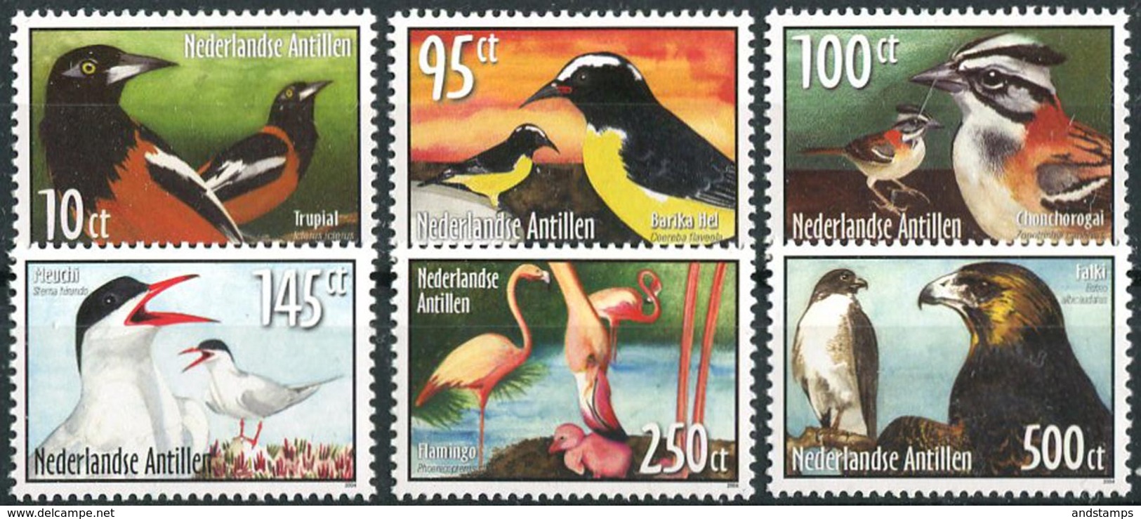 Nederlandse Antillen 2004. Michel #1338/43 MNH/Luxe. Birds. (Ts17) - Other & Unclassified