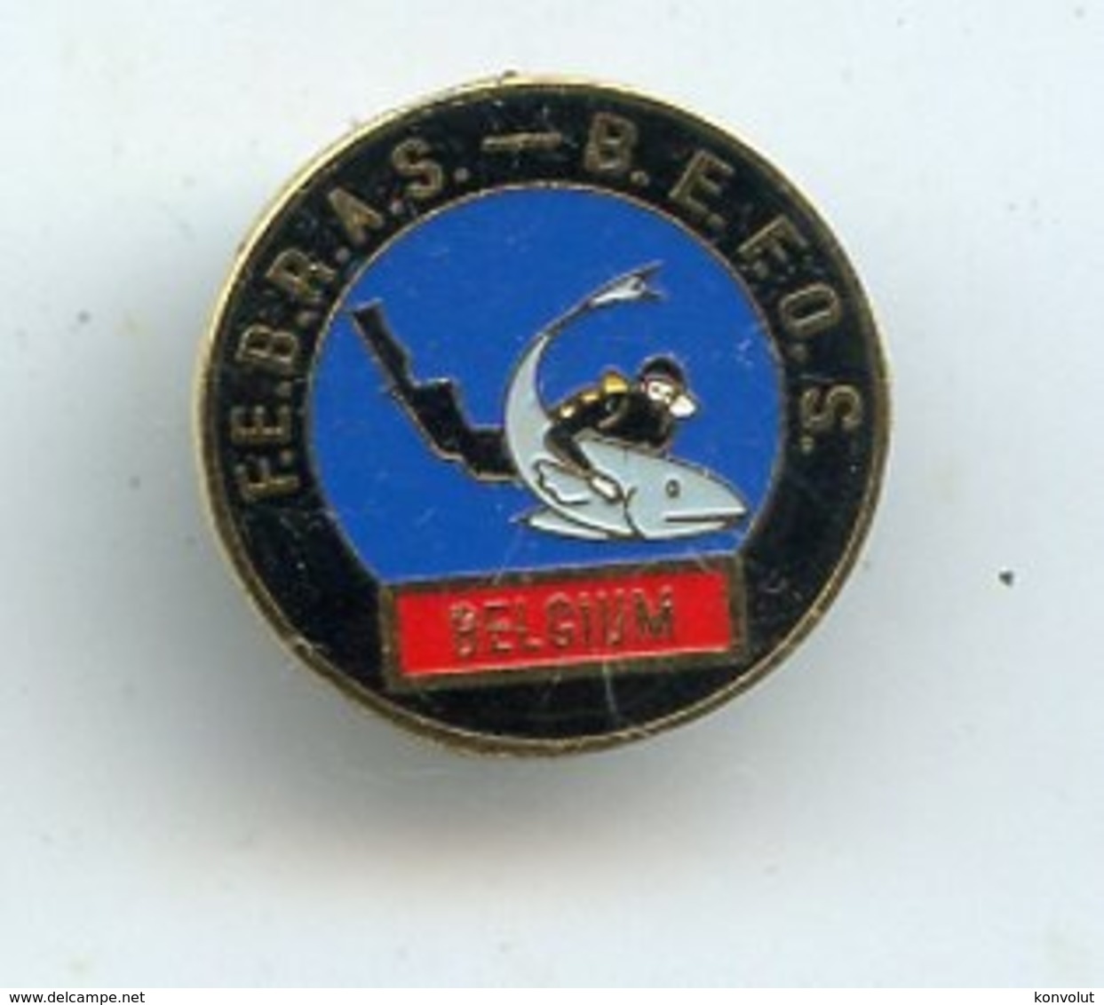 FEBRAS Belgium Federation Underwater Padi Diving Plongeur Plongee Pin Badge - Immersione