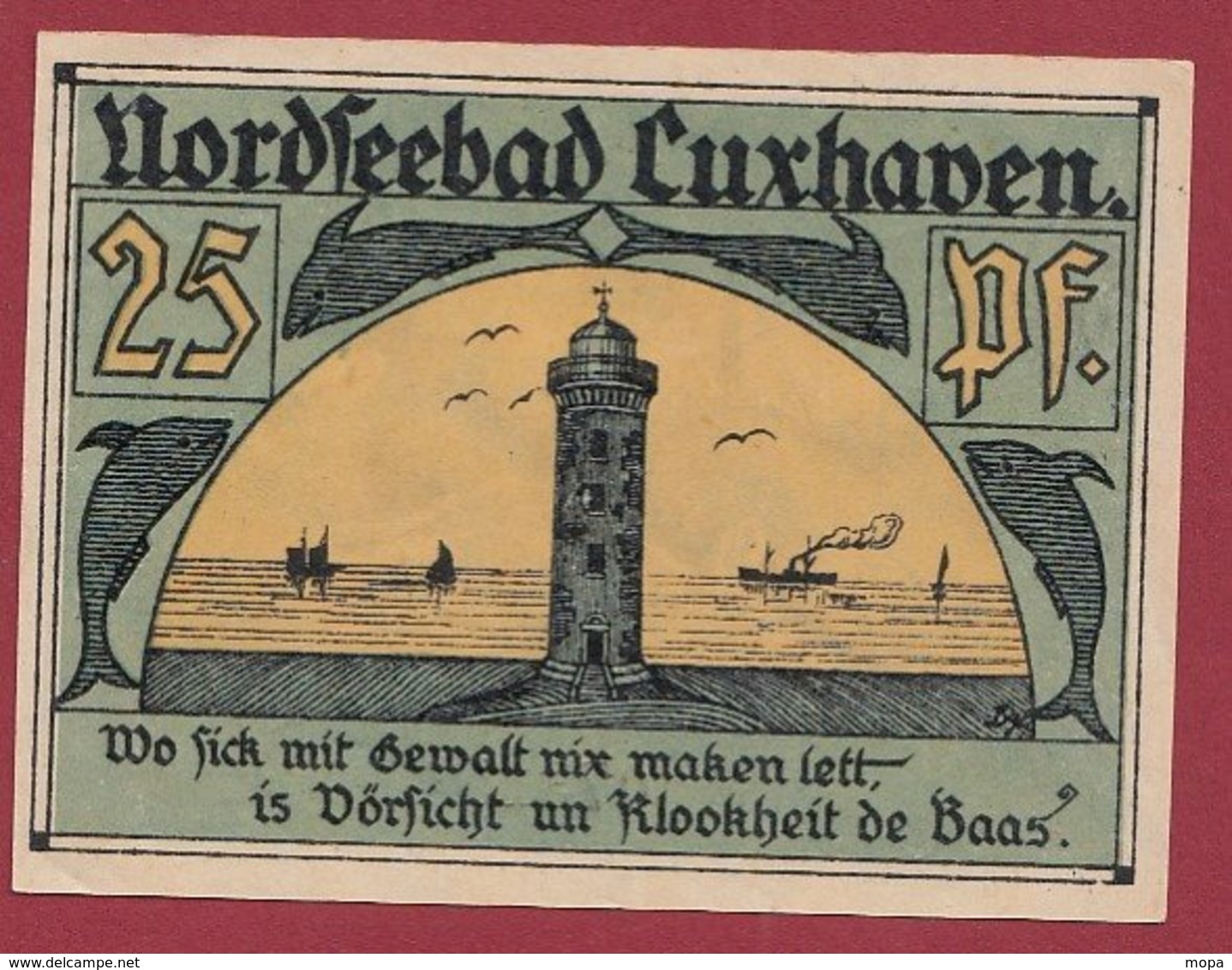 Allemagne 1 Notgeld 25 Pfenning  Stadt Luxhaven  (RARE )  Dans L 'état Lot N °5049 - Colecciones