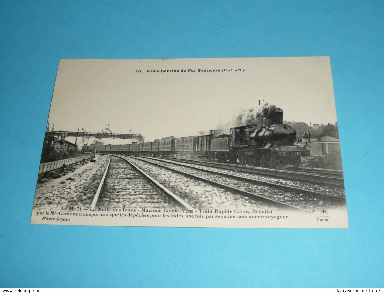 Trains Train, Les Chemins De Fer Français, Locomotives Locomotive, PLM P.L.M, Le M.71 La Malle Des Indes Calais-Brindisi - Treni