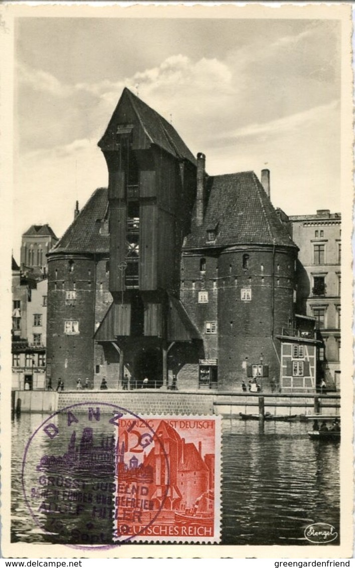 48694 Germany Reich  Maximum 19.9.1939 Danzig  Krantor , Architecture,(see 2 Scans) - Briefe U. Dokumente