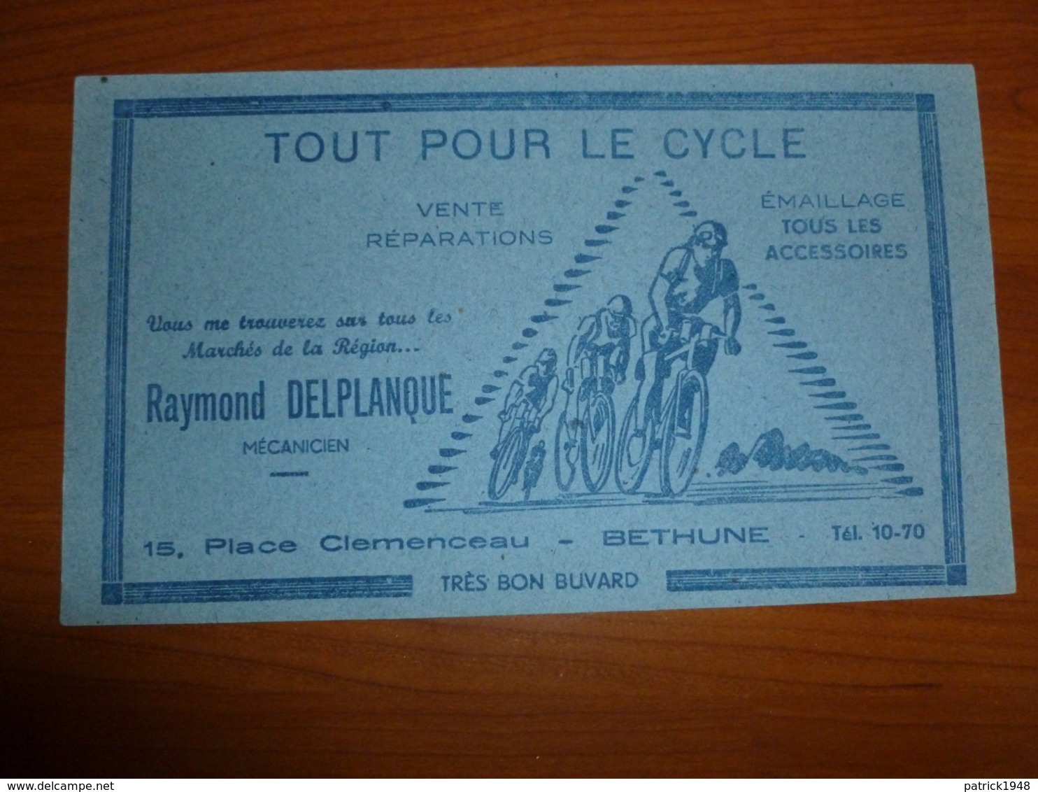 BUVARD TOUT POUR LE CYCLE RAYMOND DELPLANQUE - Motos & Bicicletas