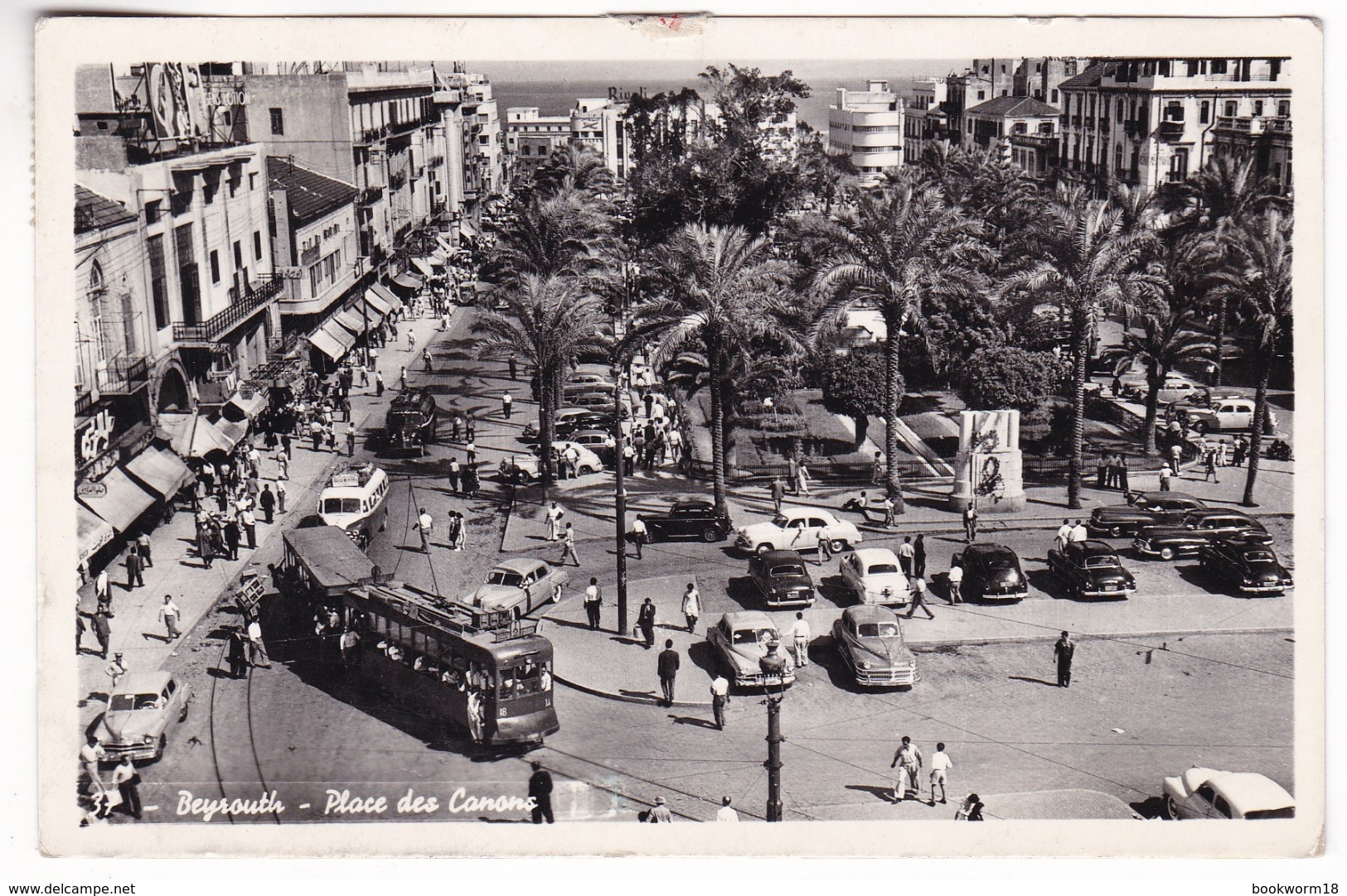 M584 Lebanon Carte Postale Beirut Main Square Posted 1959 Mi 632 Airport - Libano