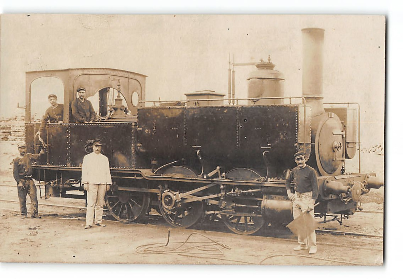 CPA 40 Carte Photo Luxey ? La Gare Et Le Train Tramway - Other & Unclassified