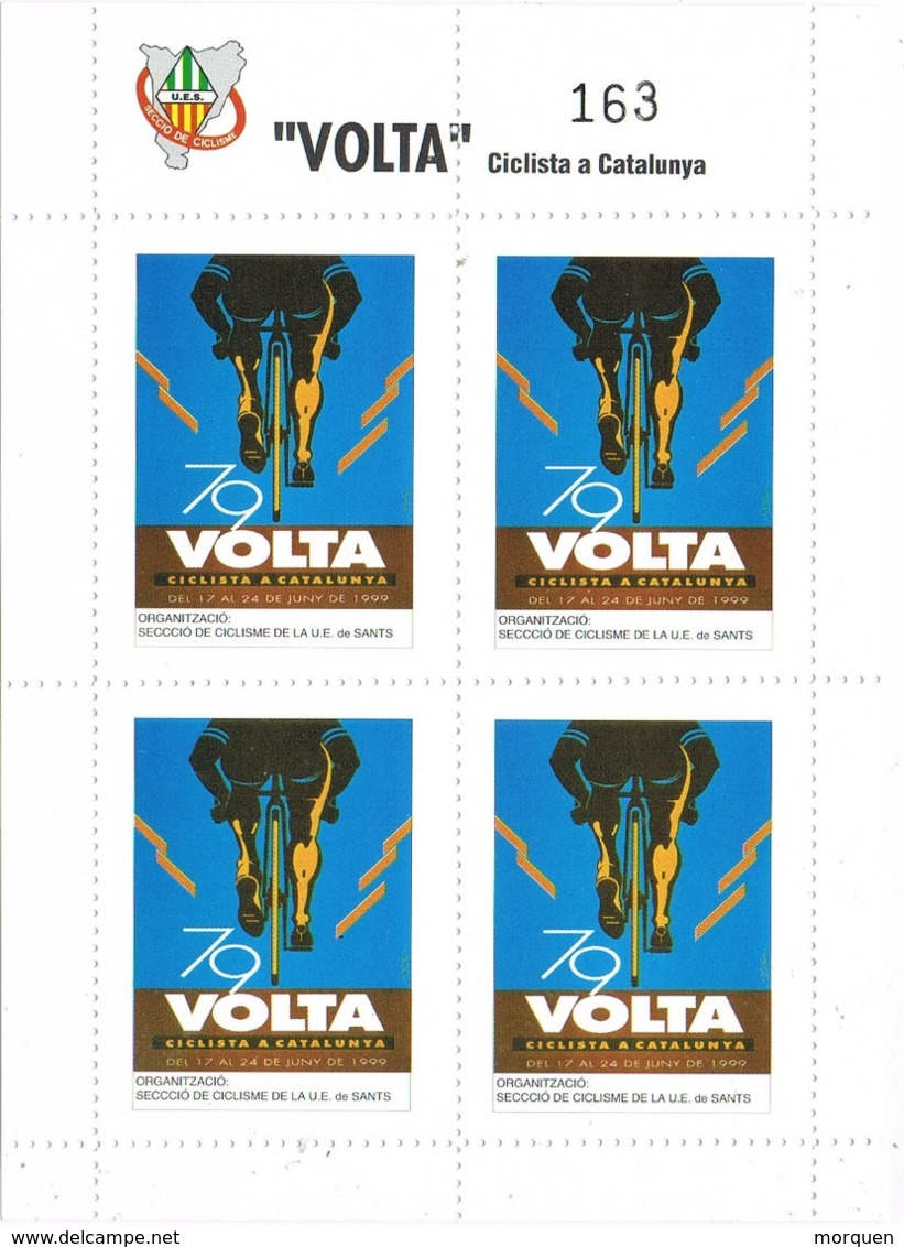 34395. Hojita 4 Viñetas 79 VOLTA Ciclista Catalunya 1999. Dentada ** - Variedades & Curiosidades