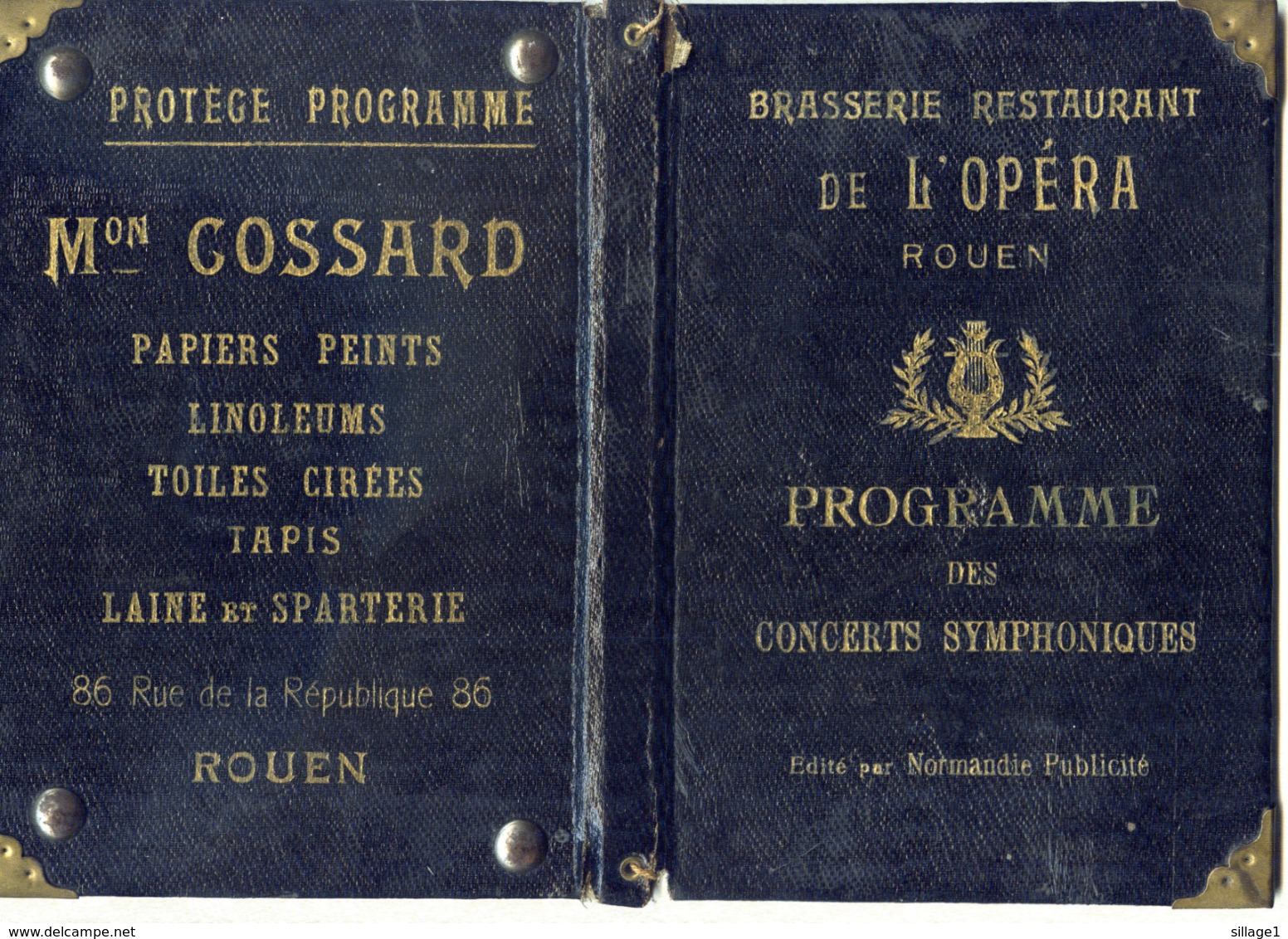 Rouen Opéra Protège Programme  Des Concerts Symphoniques Brasserie Restaurant - Other & Unclassified