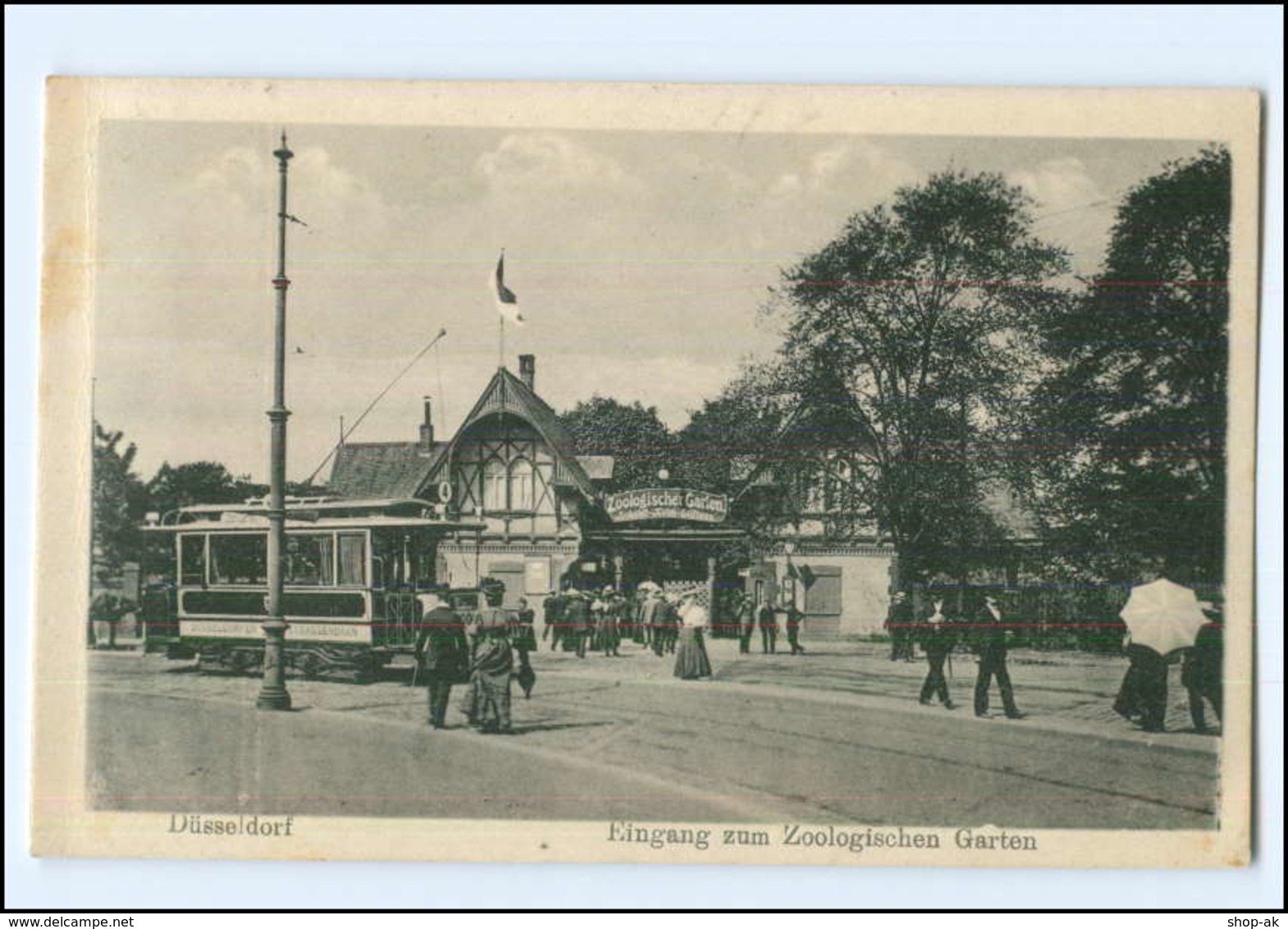 XX006685/ Düsseldorf Zoologischer Garten Straßenbahn 1923 - Autres & Non Classés