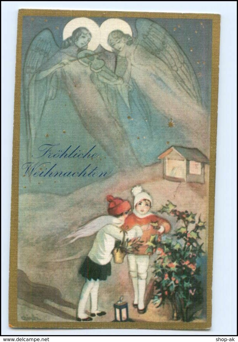 XX006418/ Chiostri   Künstler AK Weihnachten Engel Kinder 1937 - Sonstige & Ohne Zuordnung