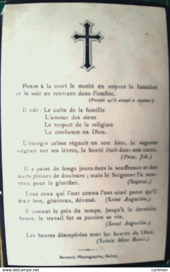 FAIRE PART DE DECES COMMANDANT CHARLES GAUTRON  MEMENTO MORI  GENEALOGIE - 1914-18