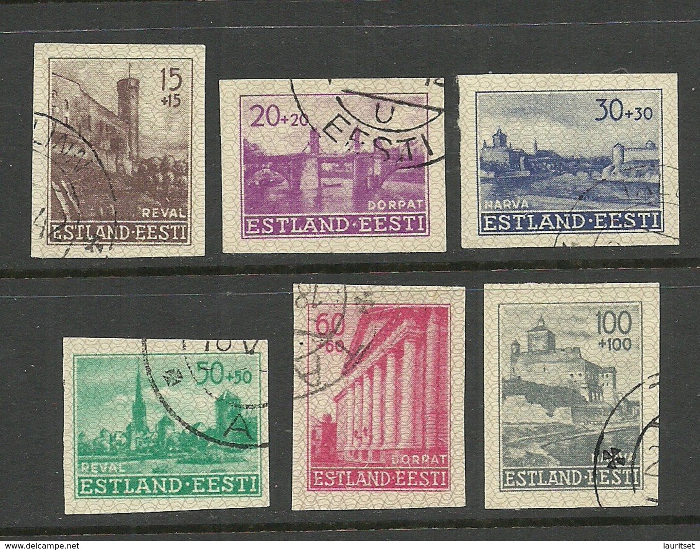 Estonia Estland 1941 German Occupation Michel 4 - 9 U O - Estonia