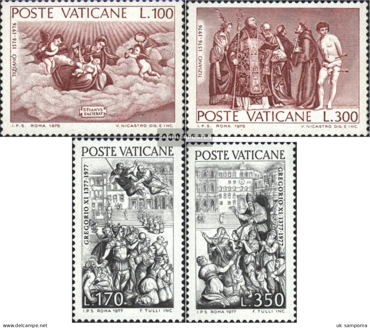 Vatikanstadt 678-679,701-702 (complete Issue) Unmounted Mint / Never Hinged 1976/77 Tizian, Gregor - Unused Stamps