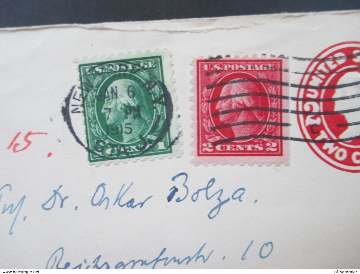 USA Belegeposten mit 59 Stk. 1887 -1939 Social Philately Dr. Oskar Bolza Mathematiker Korrespondenz GA mit Zusatzfrankat