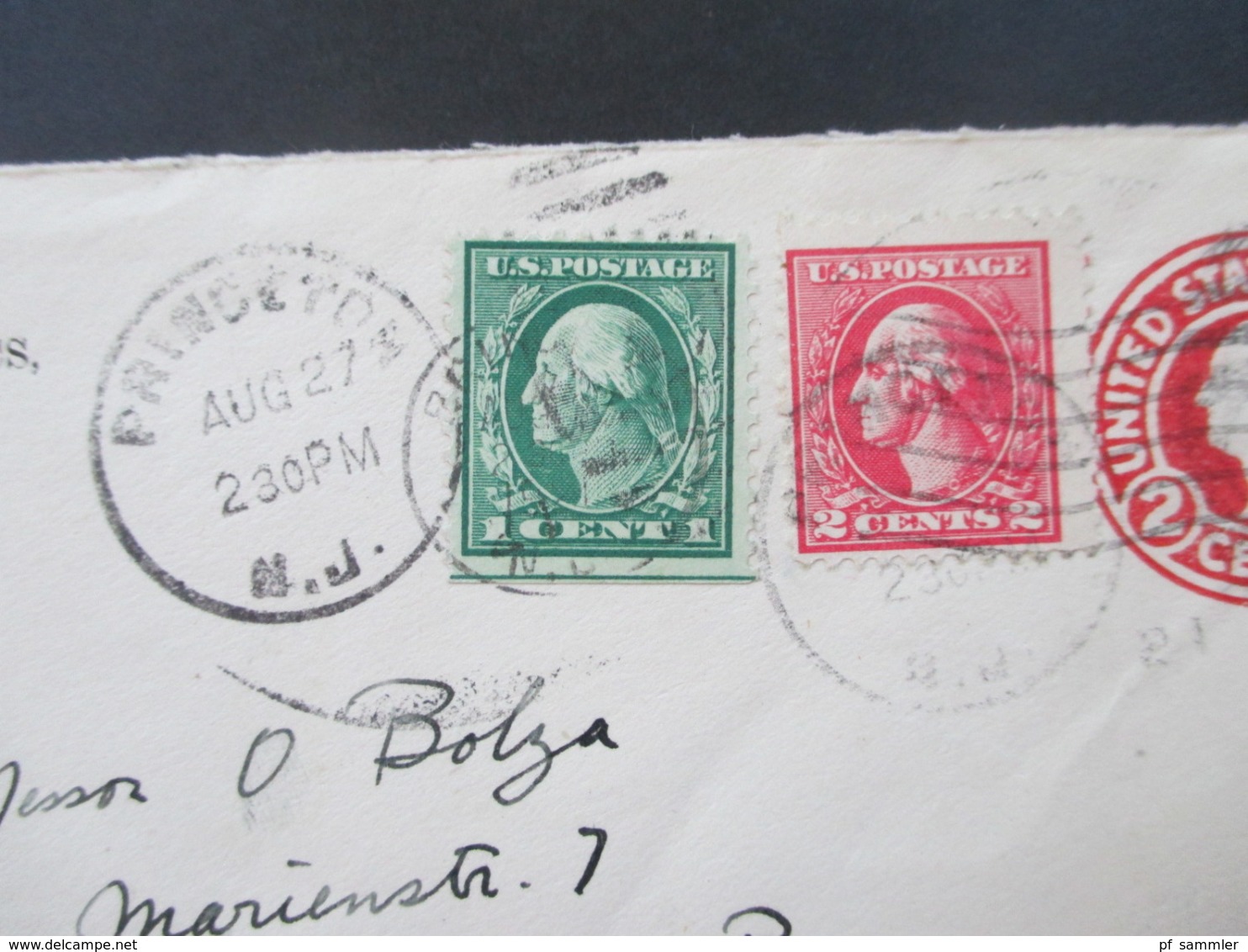 USA Belegeposten mit 59 Stk. 1887 -1939 Social Philately Dr. Oskar Bolza Mathematiker Korrespondenz GA mit Zusatzfrankat