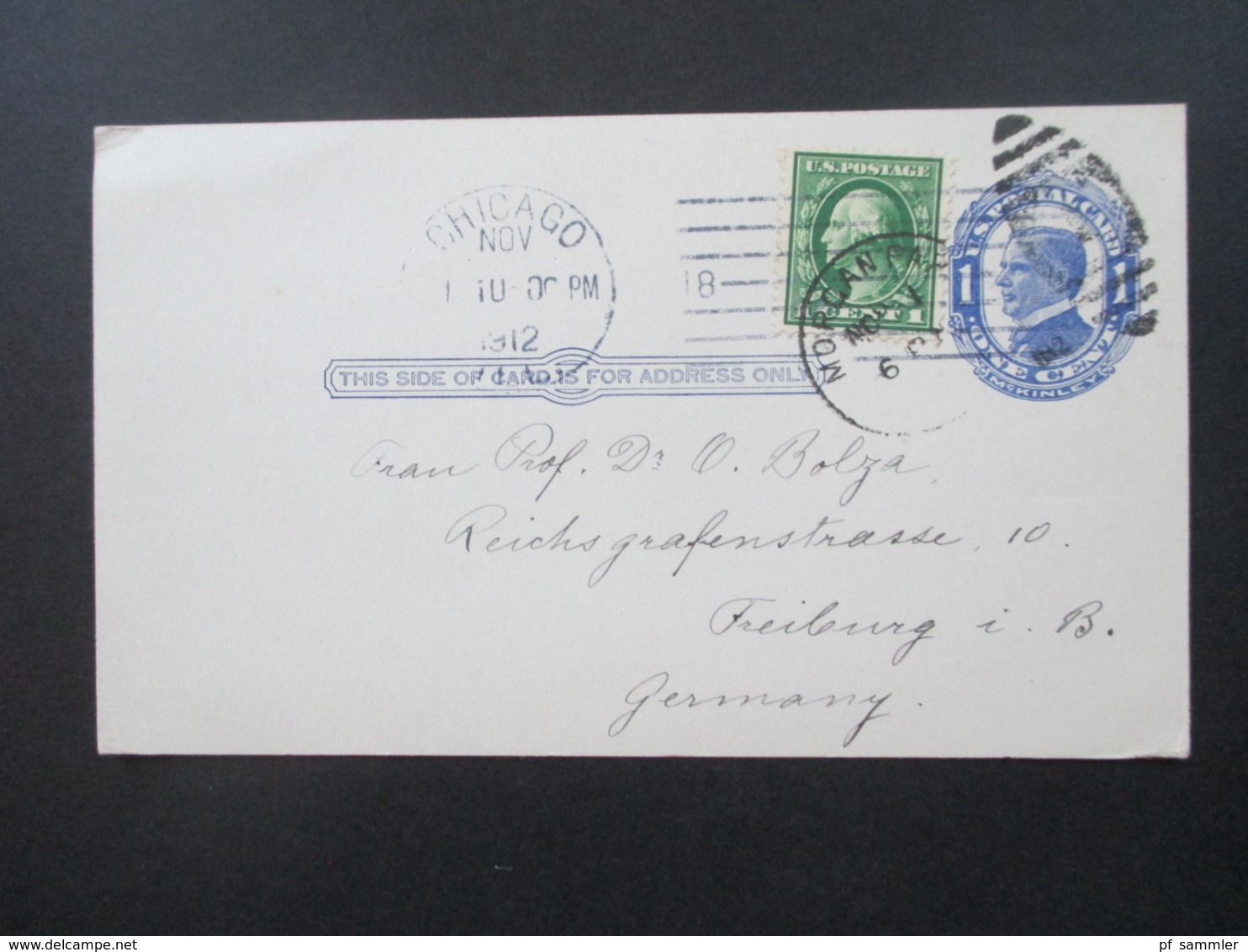 USA Belegeposten mit 59 Stk. 1887 -1939 Social Philately Dr. Oskar Bolza Mathematiker Korrespondenz GA mit Zusatzfrankat