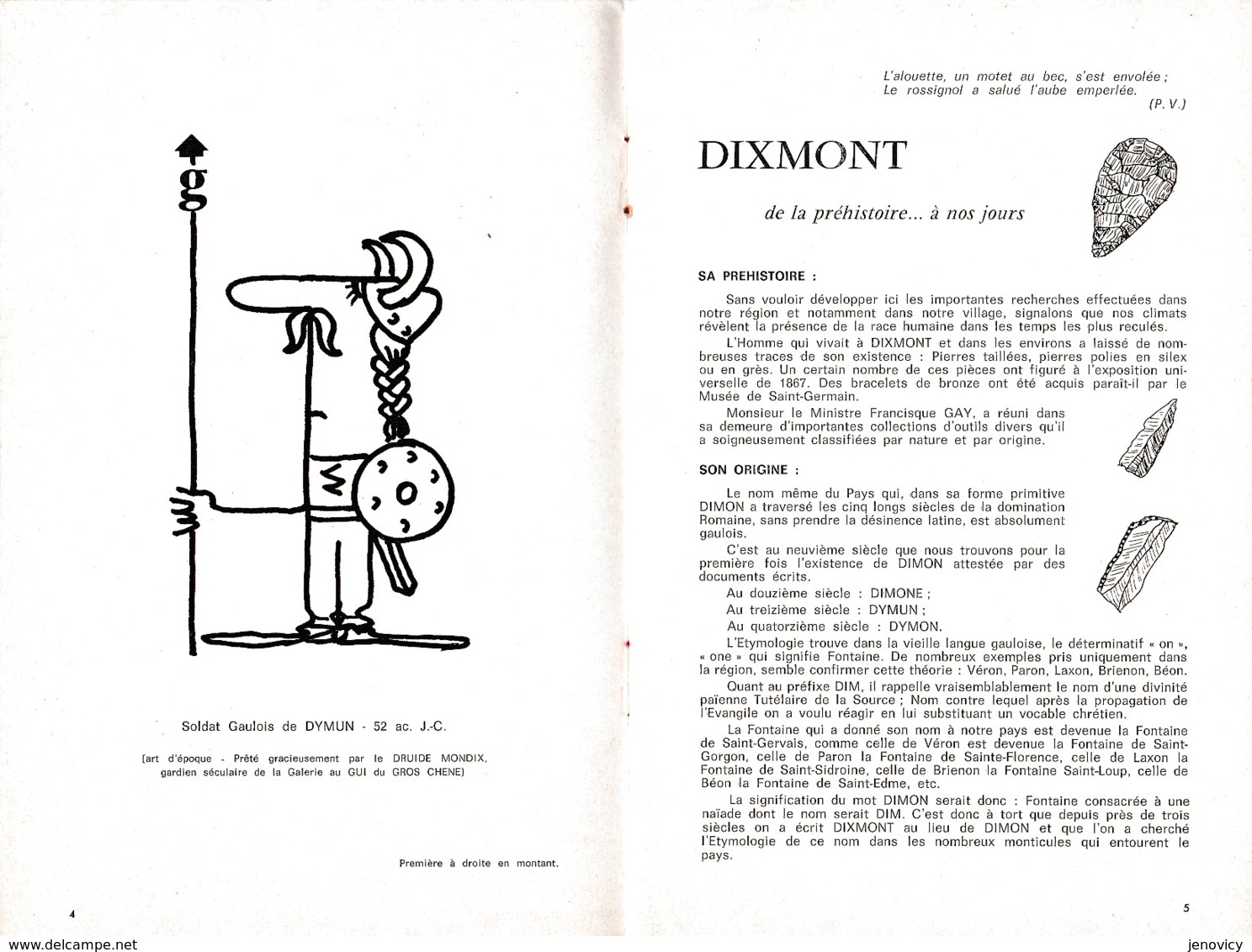 MON VILLAGE DIXMONT RECUEIL DE 16 PAGES AVEC ILLUSTRATIONS  REF 61461 - Altri & Non Classificati