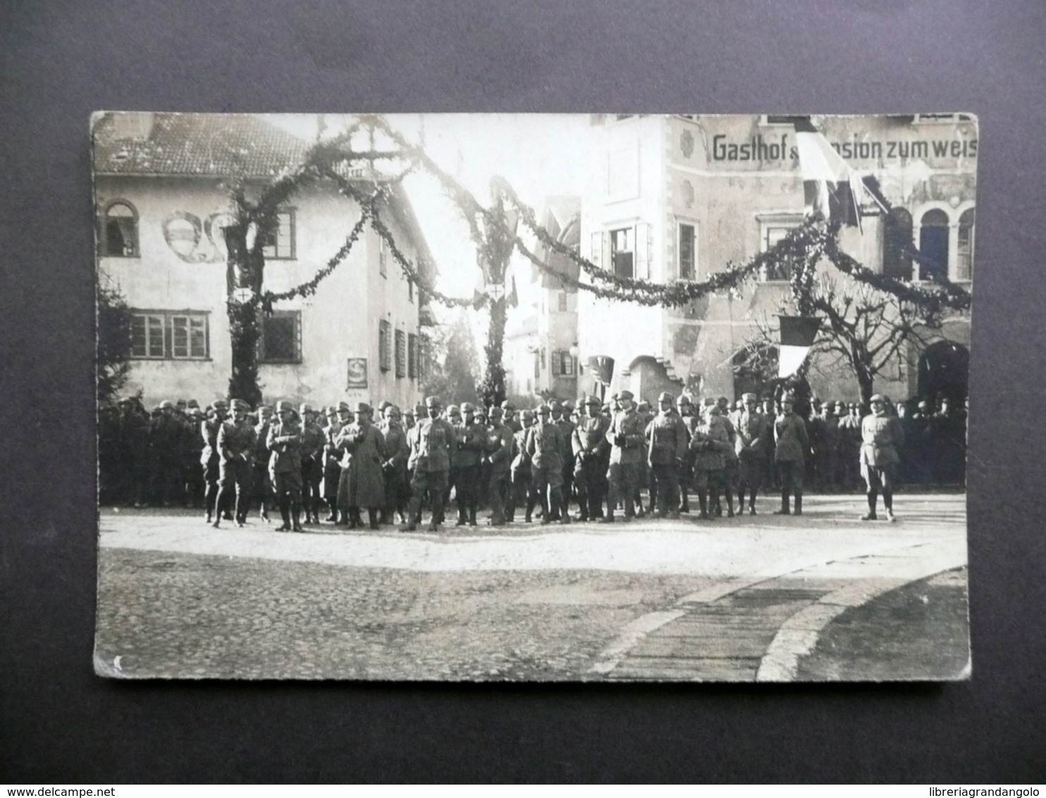 Fotocartolina Caldaro Bolzano 13 Marzo 1915 Adunata Militare Grande Guerra WW1 - Otros & Sin Clasificación