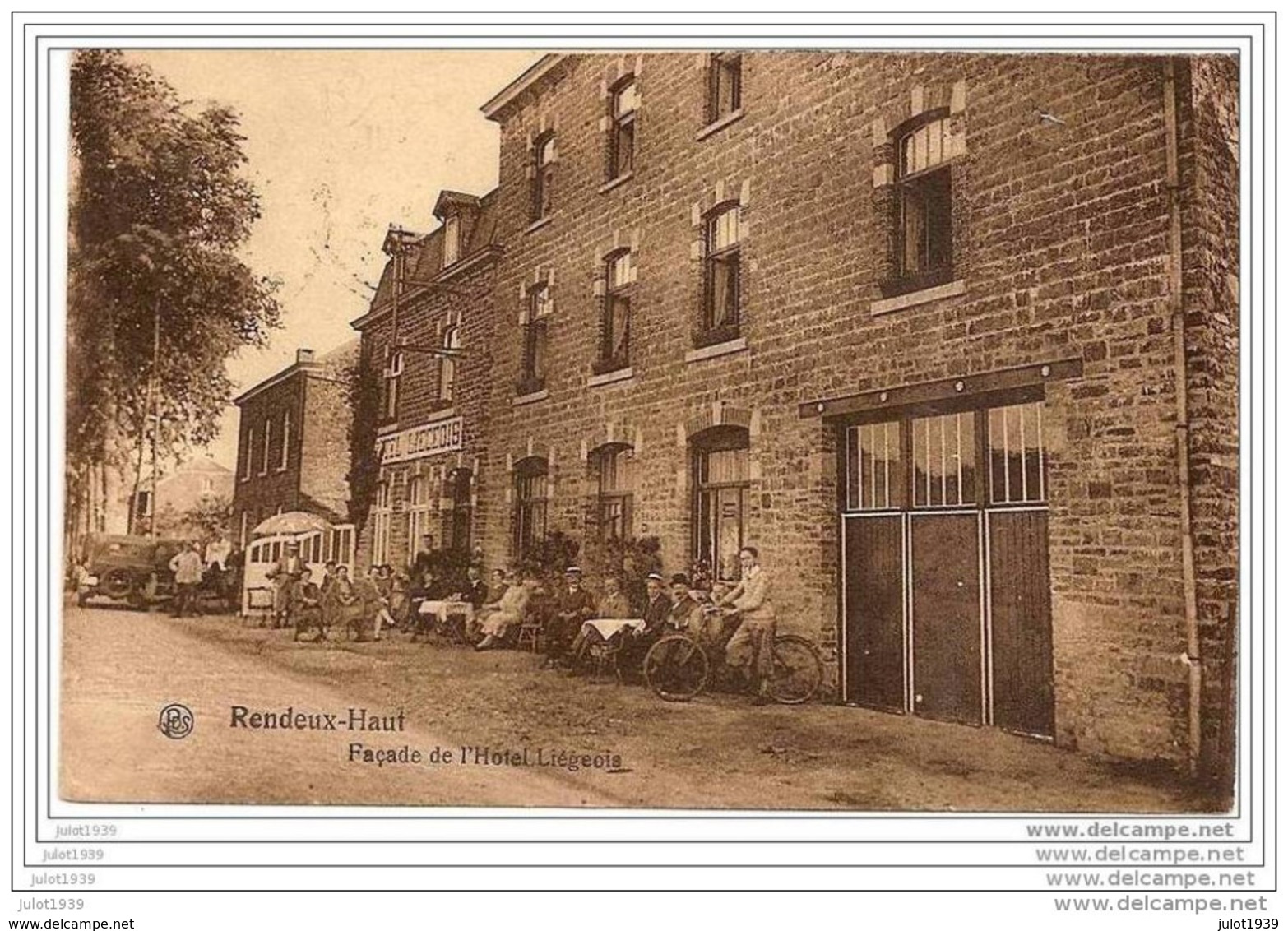 RENDEUX  ..--  Hôtel LIEGEOIS . 1931 Vers LIEGE ( Mr Mme DOGNIEZ ) . Voir Verso . - Rendeux