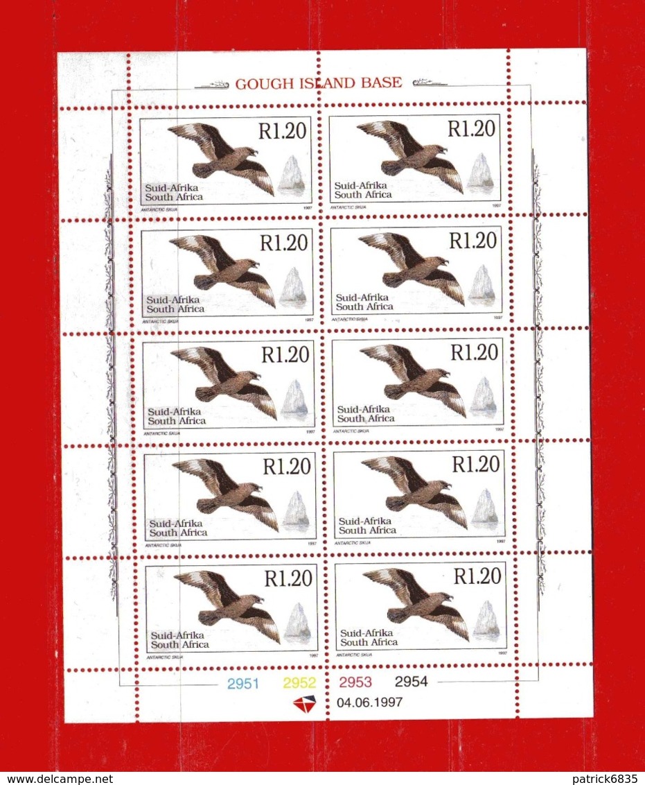 (St5) AFRIQUE DU SUD **1997 - Yvert 976 Bloc De 10- Antarctique Oiseau (MNH) Sans Trace De Charniere - Unused Stamps