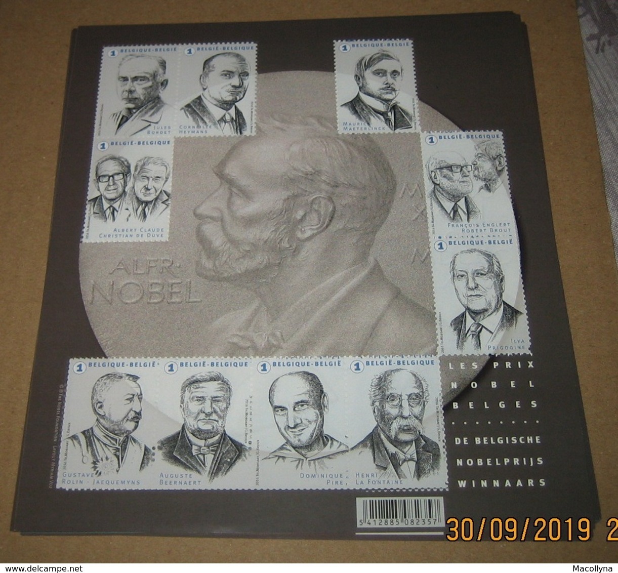 Blok 244** Nobel In België - 4636/45** De 10 Belgische Nobelprijswinnaars (Le Dix Prix Nobel Belges) - Unused Stamps