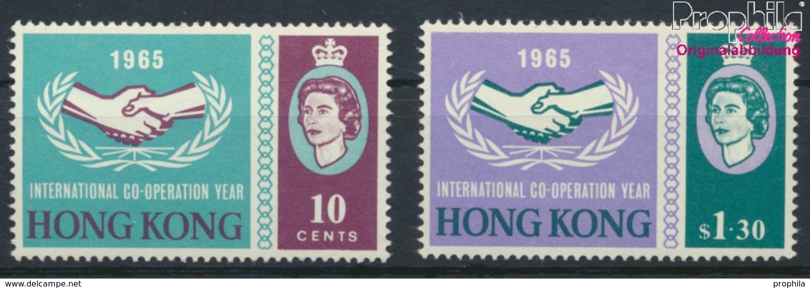 Hongkong 216-217 (kompl.Ausg.) Postfrisch 1965 Zusammenarbeit (9349815 - Nuevos