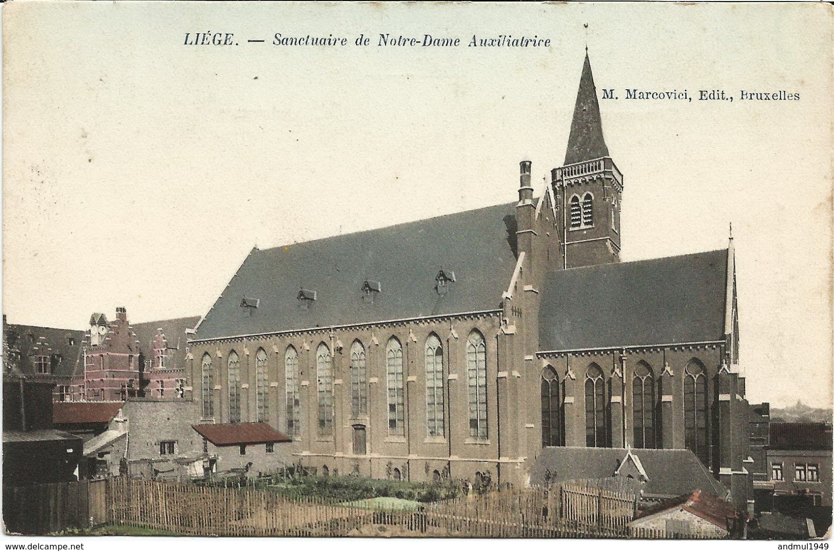 LIEGE - Sanctuaire De Notre-Dame Auxiliatrice - Oblitération De 1912 - M. Marcovici - Liege