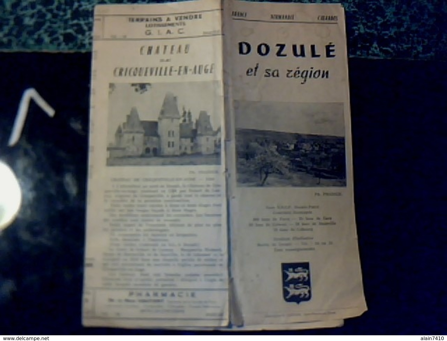 Vieux Papier Dépliant Touristique Publicitaire Dozulé Et Sa Région (Calvados) Année ? - Dépliants Touristiques