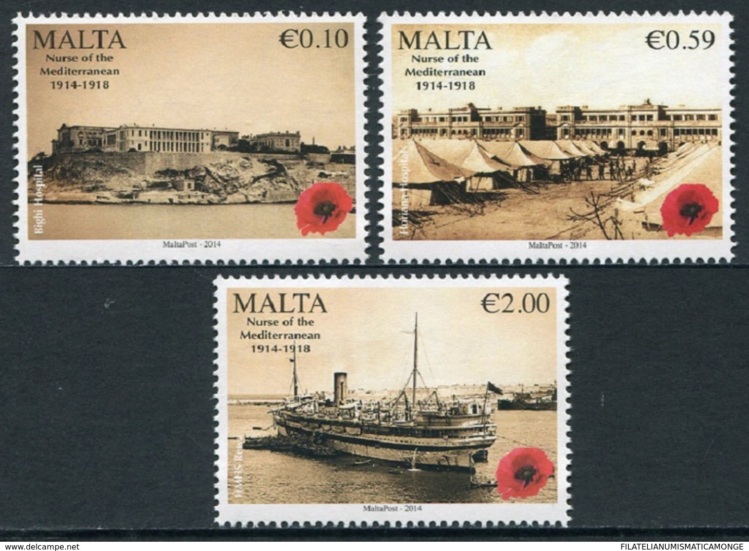 Malta 2014 ** Centenario I Guerra Mundial (3v) 01812/13 - Malta