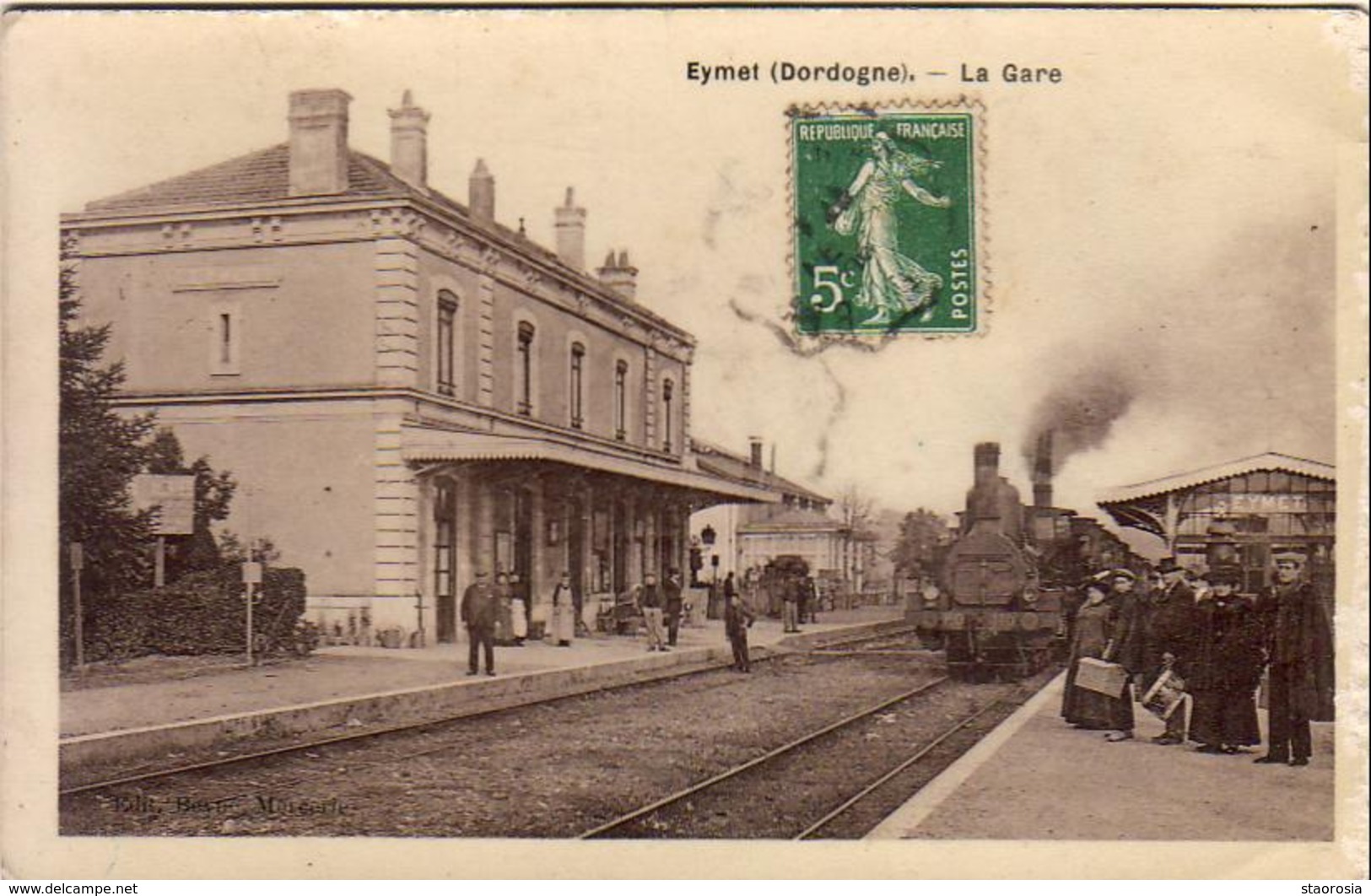 D24  EYMET La Gare   ..... Vue Des Quais Avec Locomotive - Sonstige & Ohne Zuordnung