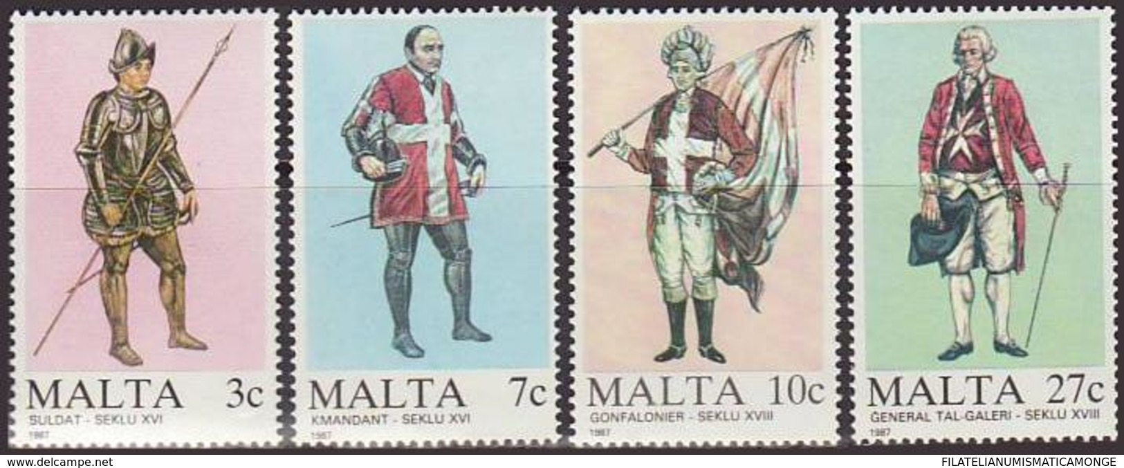 Malta 1987 ** Uniformes Militares (I) (4 Valores) 00749/52 - Malta