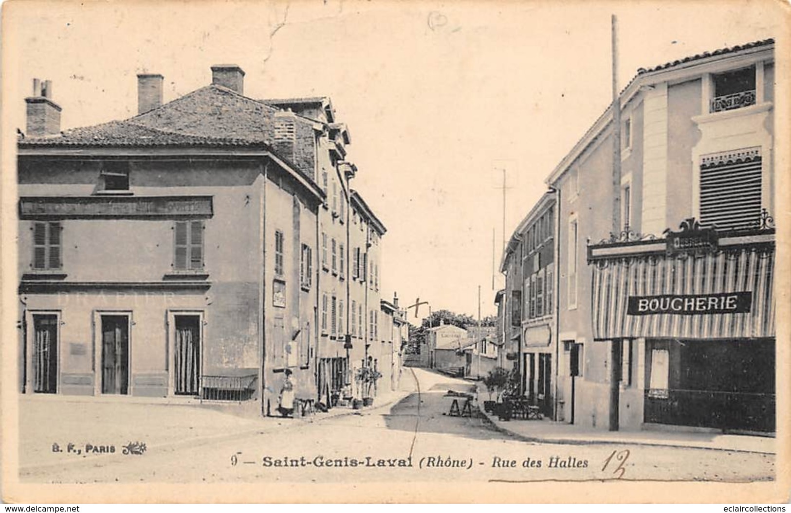 Saint Genis Laval        69      Boucherie Rue Des Halles       (voir Scan) - Sonstige & Ohne Zuordnung