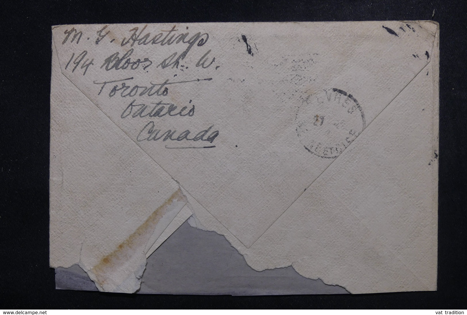 CANADA - Enveloppe De Toronto Pour La France En 1928, Affranchissement Plaisant - L 45799 - Cartas & Documentos